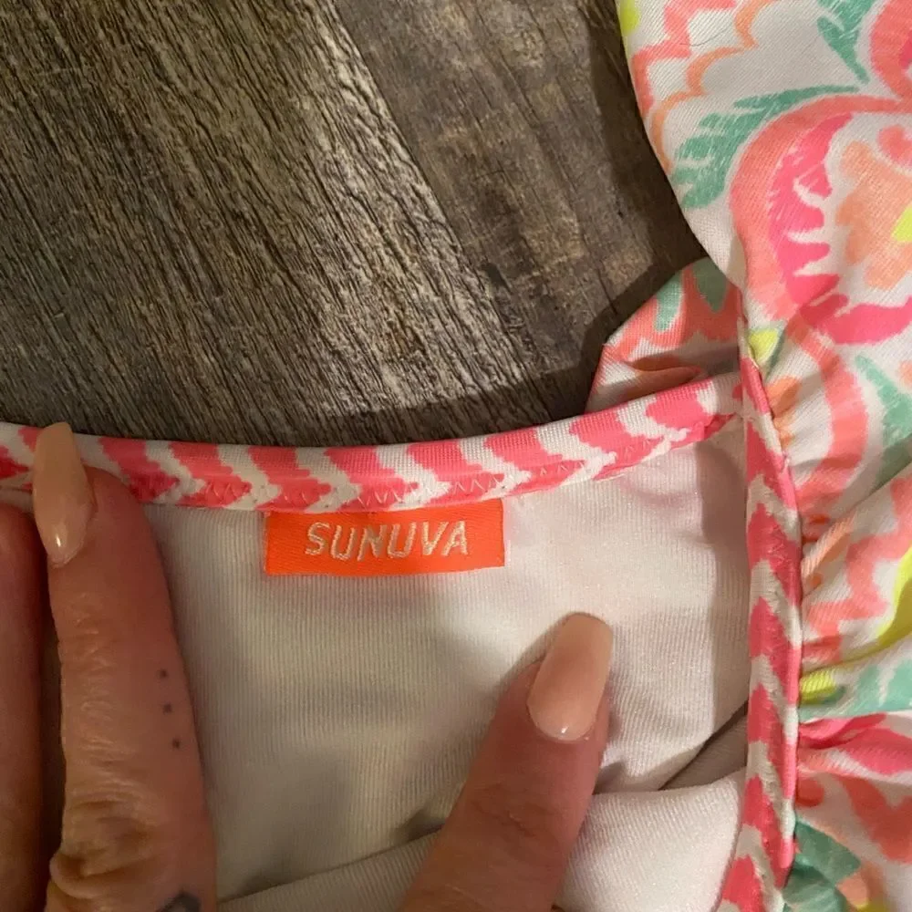 [sunuva] baby girls neon tribal ruffle bikini #10